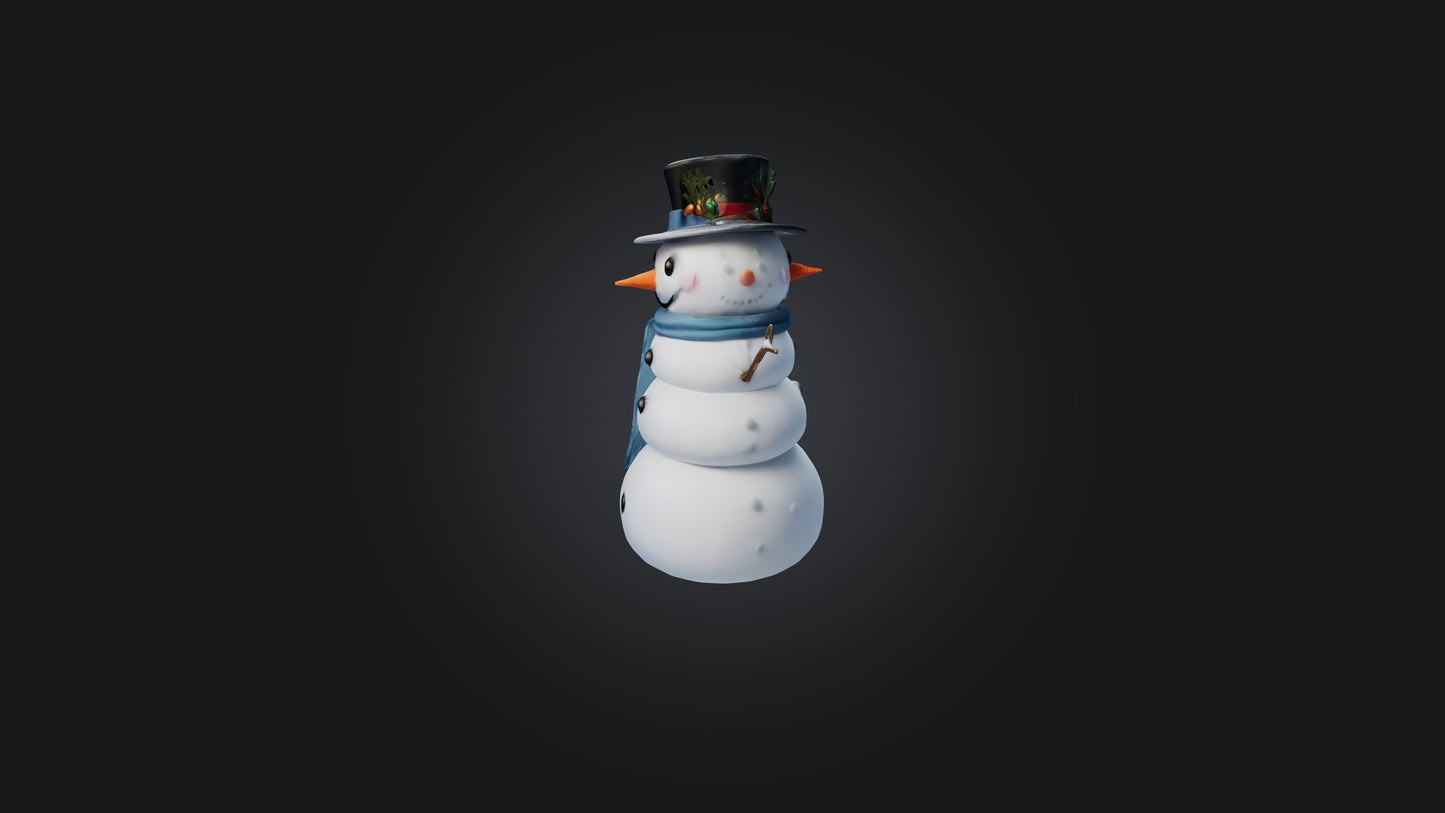 Cartoon Snowman 3D model