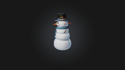 Cartoon Snowman 3D model