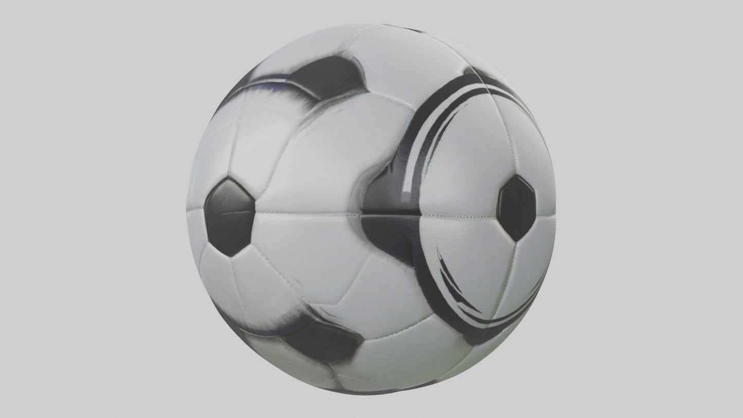 Cartoon Soccer Ball model 2 3D model