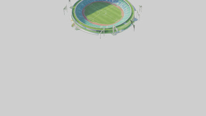 Cartoon Soccer Stadium model 3D model