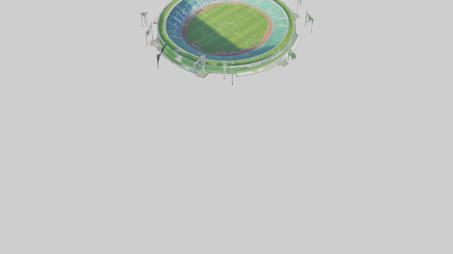 Cartoon Soccer Stadium model 3D model