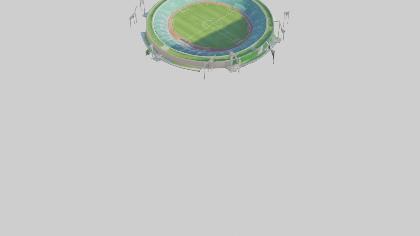 Cartoon Soccer Stadium model 3D model
