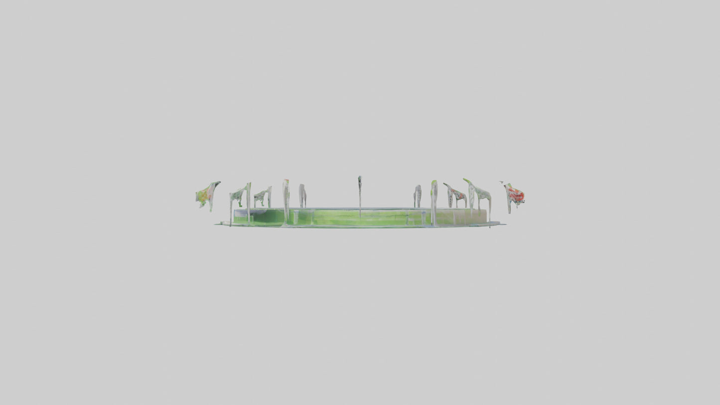 Cartoon Soccer Stadium model 3D model