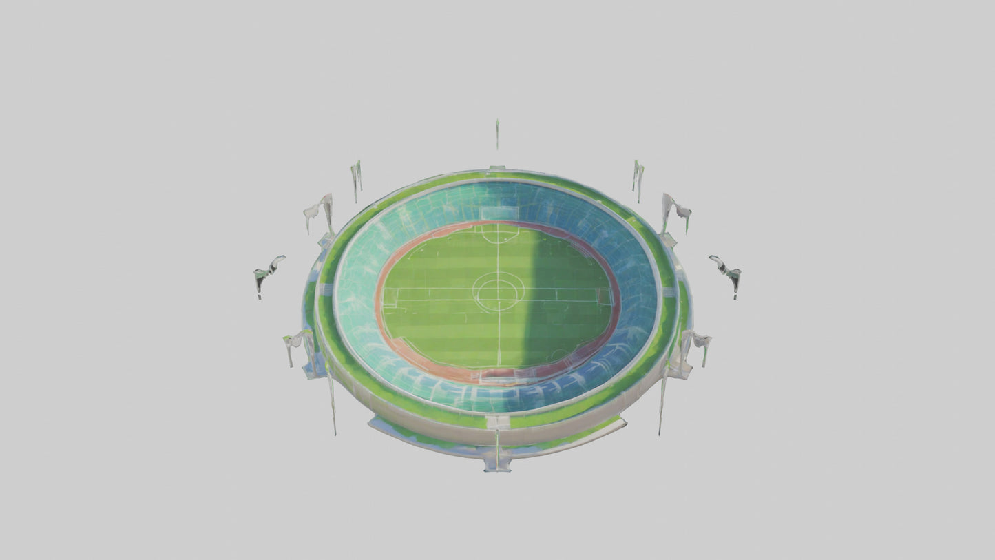 Cartoon Soccer Stadium model 3D model