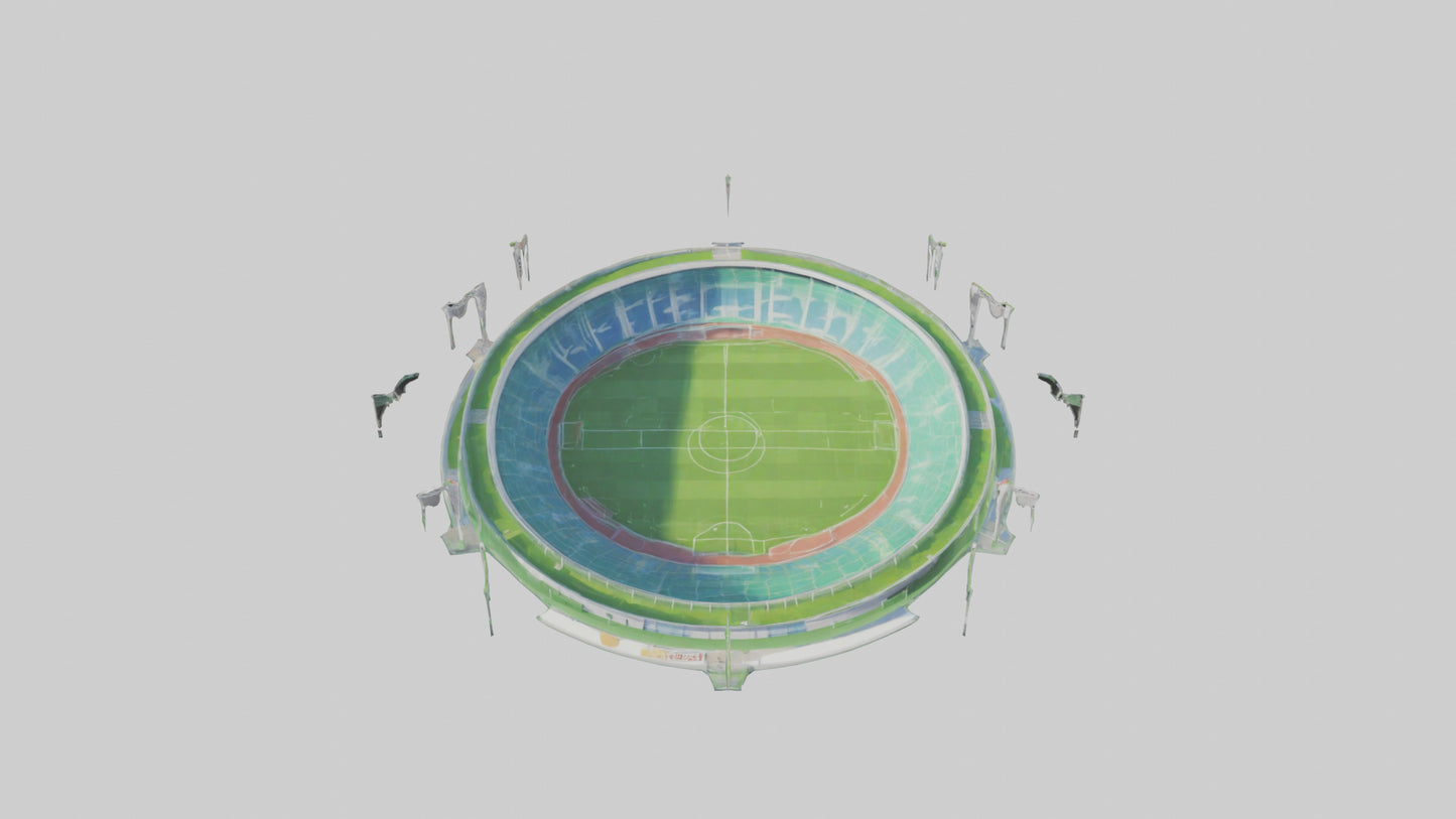 Cartoon Soccer Stadium model 3D model