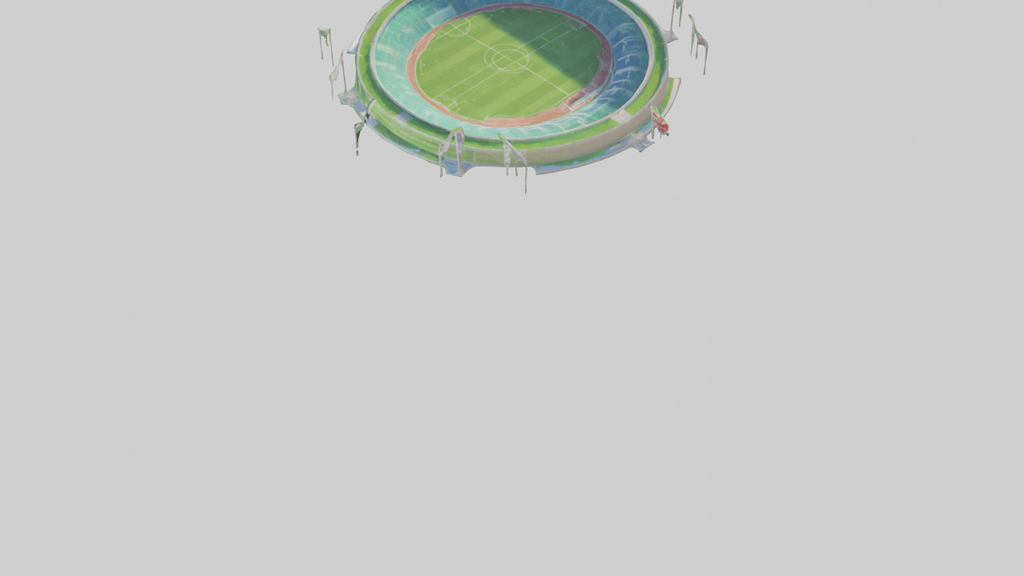 Cartoon Soccer Stadium model 3D model