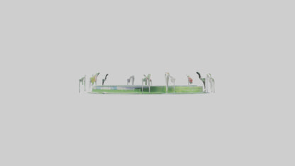 Cartoon Soccer Stadium model 3D model