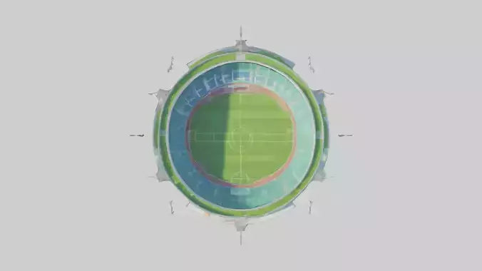 Cartoon Soccer Stadium model 3D model