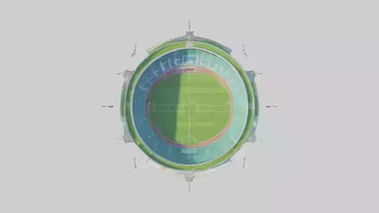 Cartoon Soccer Stadium model 3D model