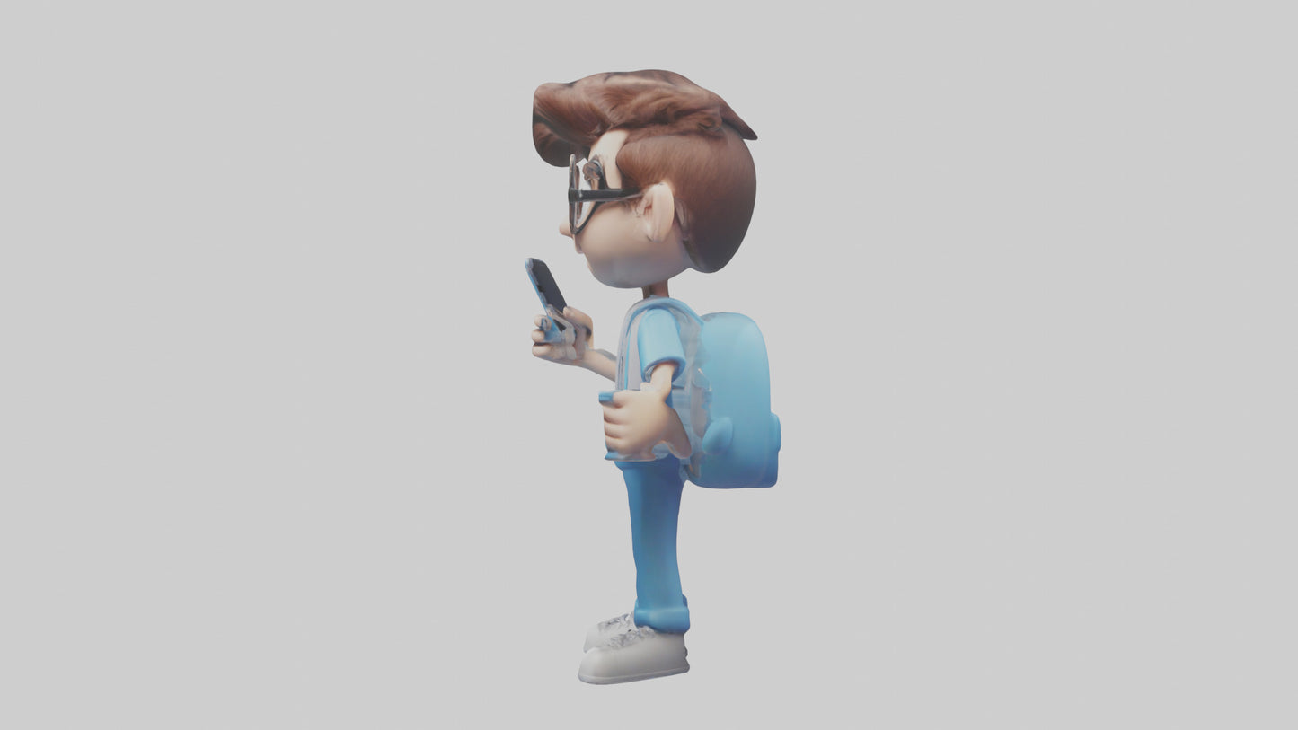 Cartoon Social Media Manager model 3D model
