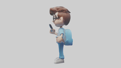 Cartoon Social Media Manager model 3D model