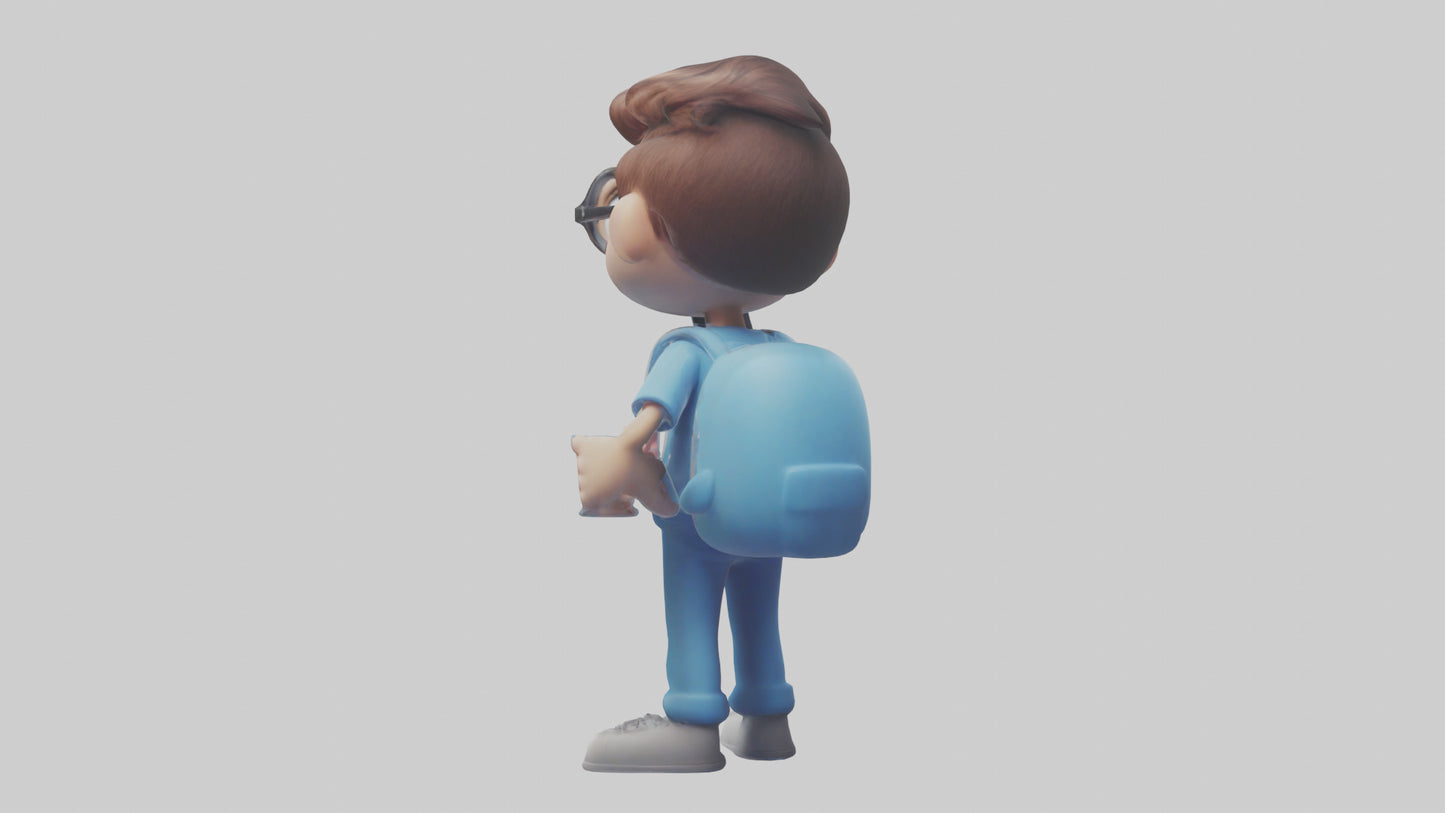 Cartoon Social Media Manager model 3D model