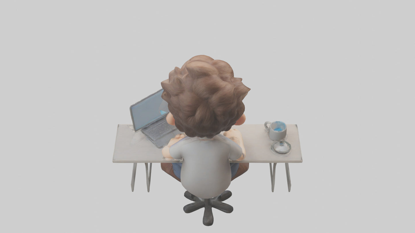 Cartoon Software Developer model 3D model