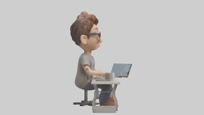 Cartoon Software Developer model 3D model
