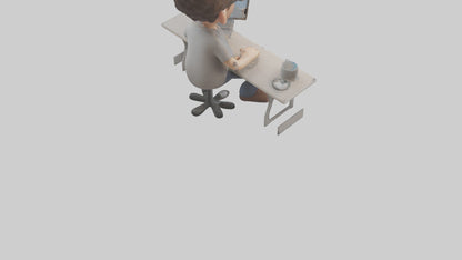 Cartoon Software Developer model 3D model