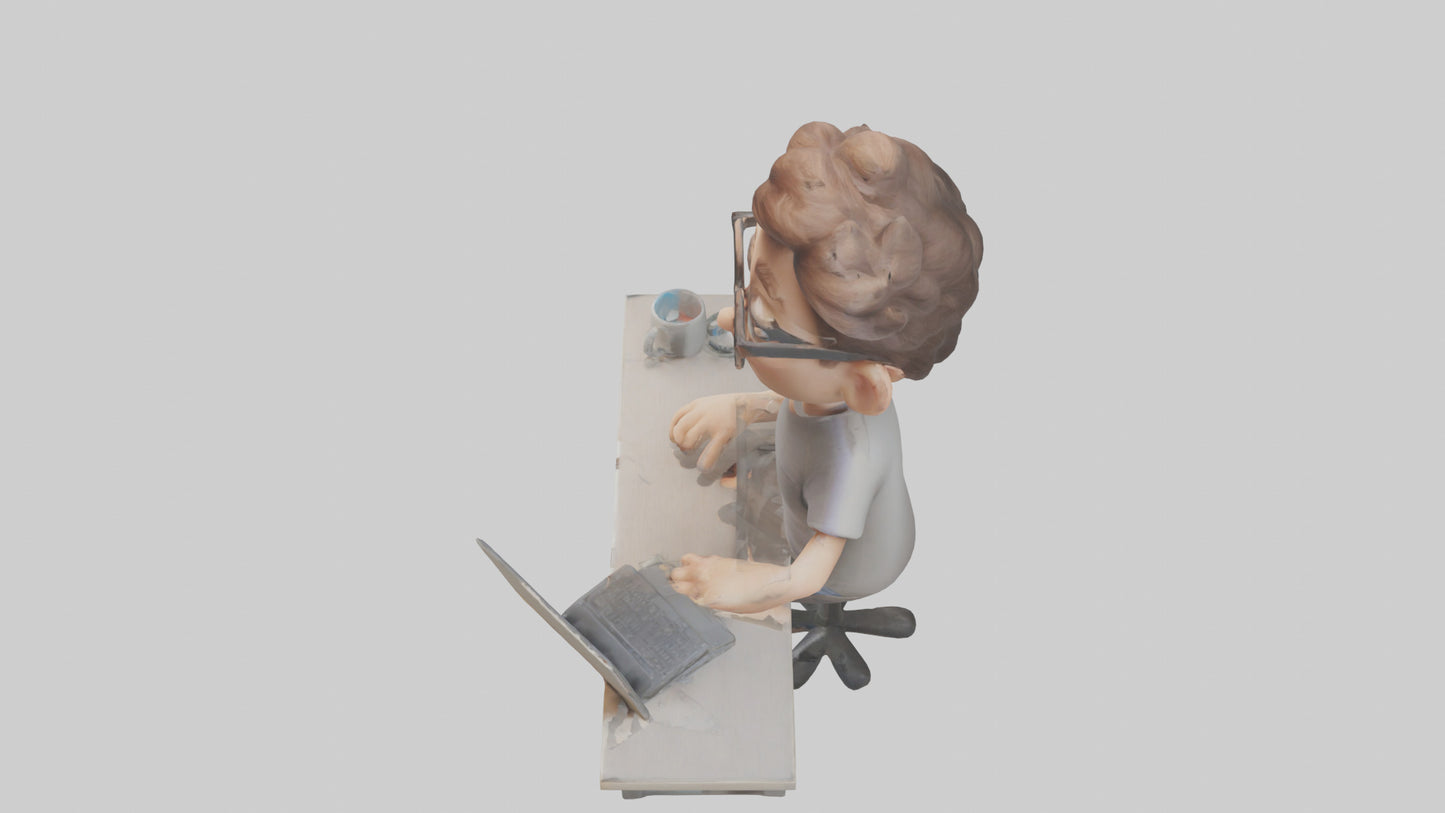 Cartoon Software Developer model 3D model