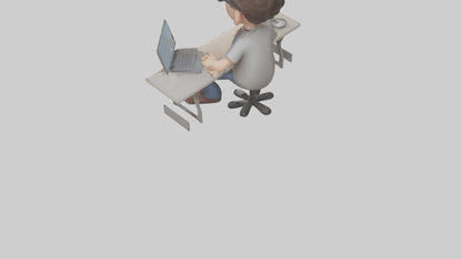 Cartoon Software Developer model 3D model