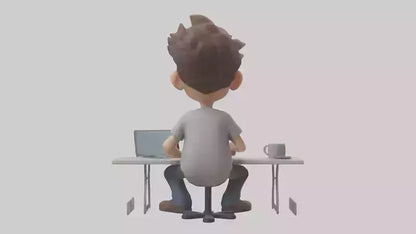 Cartoon Software Developer model 3D model