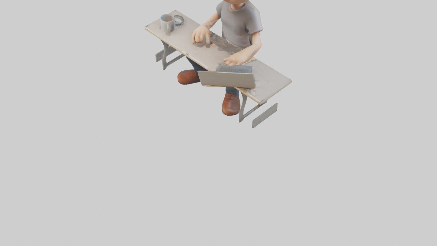 Cartoon Software Developer model 3D model