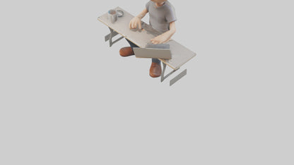 Cartoon Software Developer model 3D model