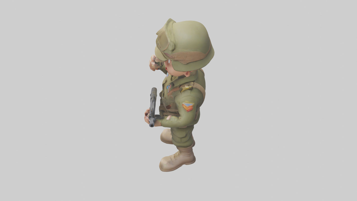 Cartoon Soldier model 3D model
