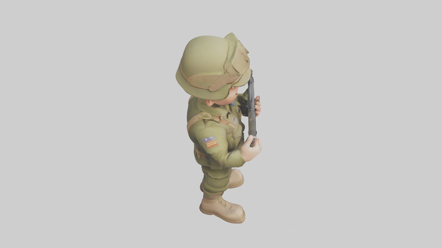 Cartoon Soldier model 3D model