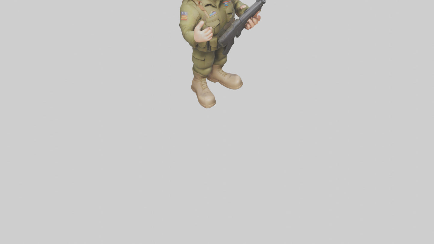 Cartoon Soldier model 3D model