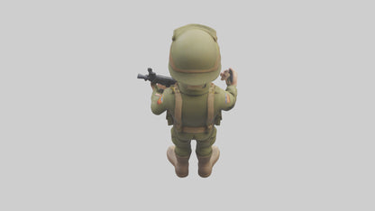 Cartoon Soldier model 3D model