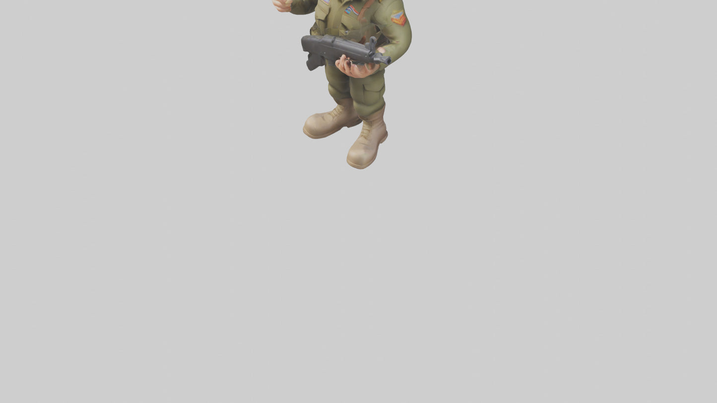 Cartoon Soldier model 3D model