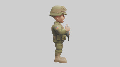 Cartoon Soldier model 3D model