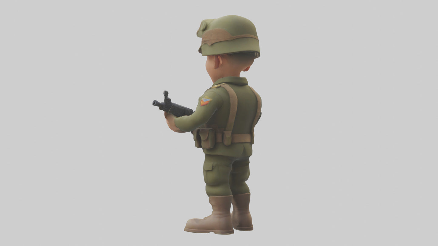 Cartoon Soldier model 3D model