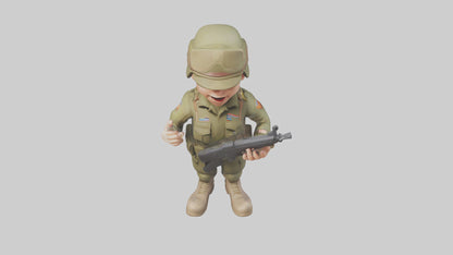 Cartoon Soldier model 3D model