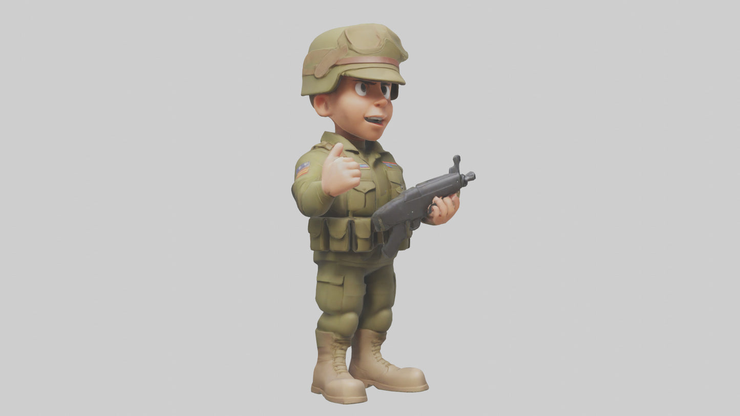Cartoon Soldier model 3D model