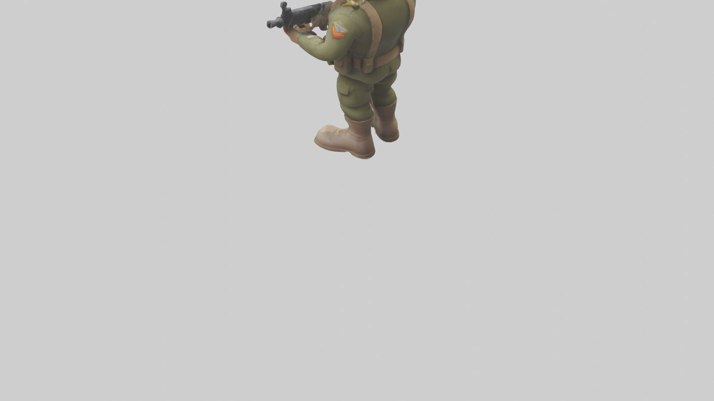 Cartoon Soldier model 3D model