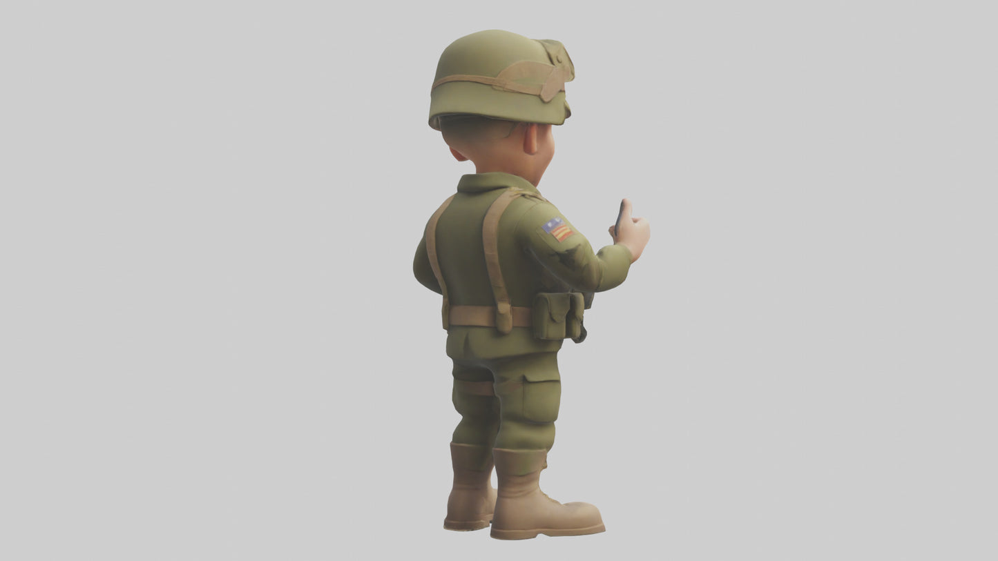 Cartoon Soldier model 3D model
