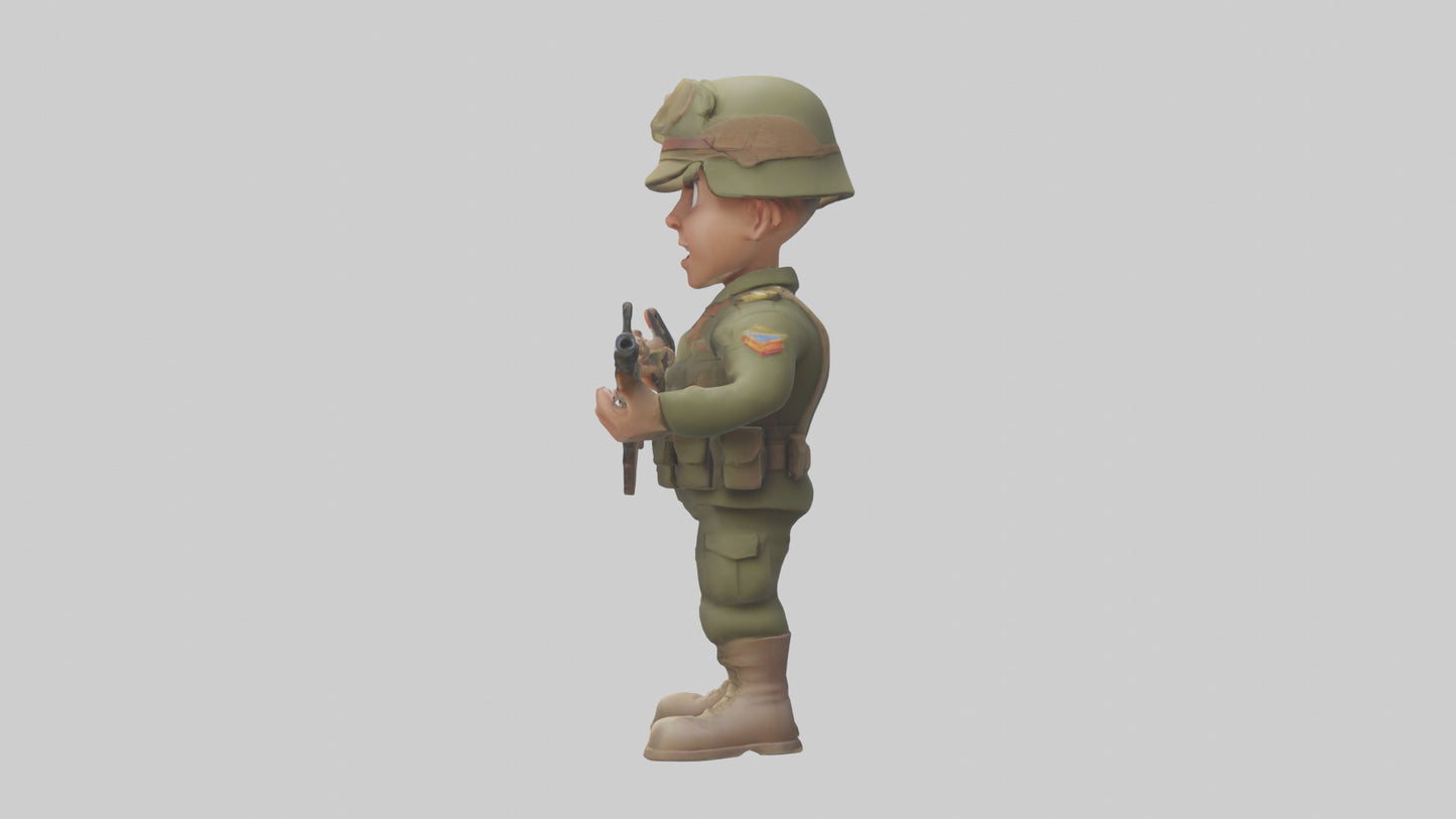 Cartoon Soldier model 3D model