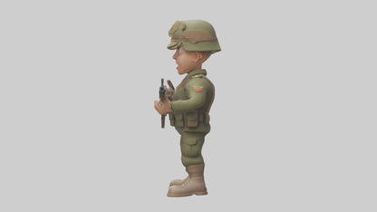 Cartoon Soldier model 3D model