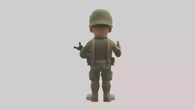 Cartoon Soldier model 3D model