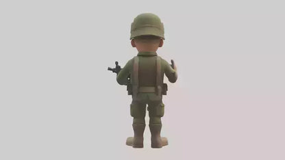 Cartoon Soldier model 3D model