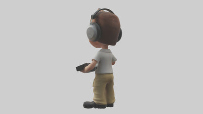 Cartoon Sound Technician model 3D model