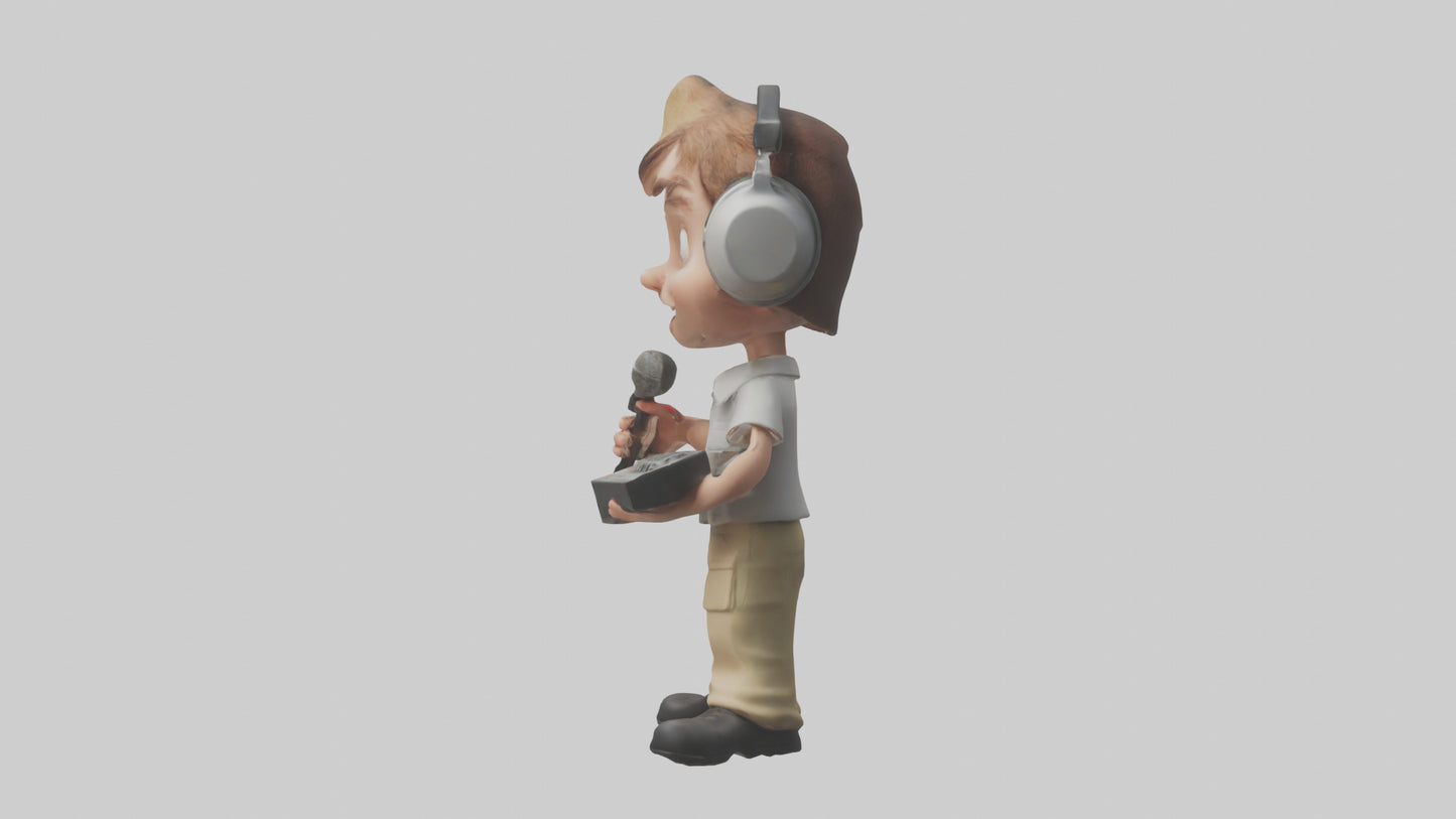 Cartoon Sound Technician model 3D model