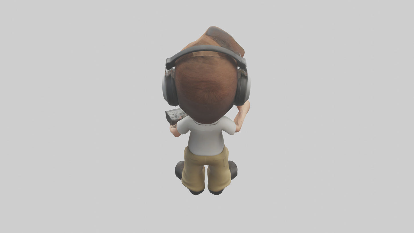 Cartoon Sound Technician model 3D model