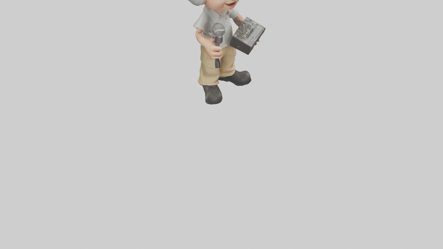 Cartoon Sound Technician model 3D model