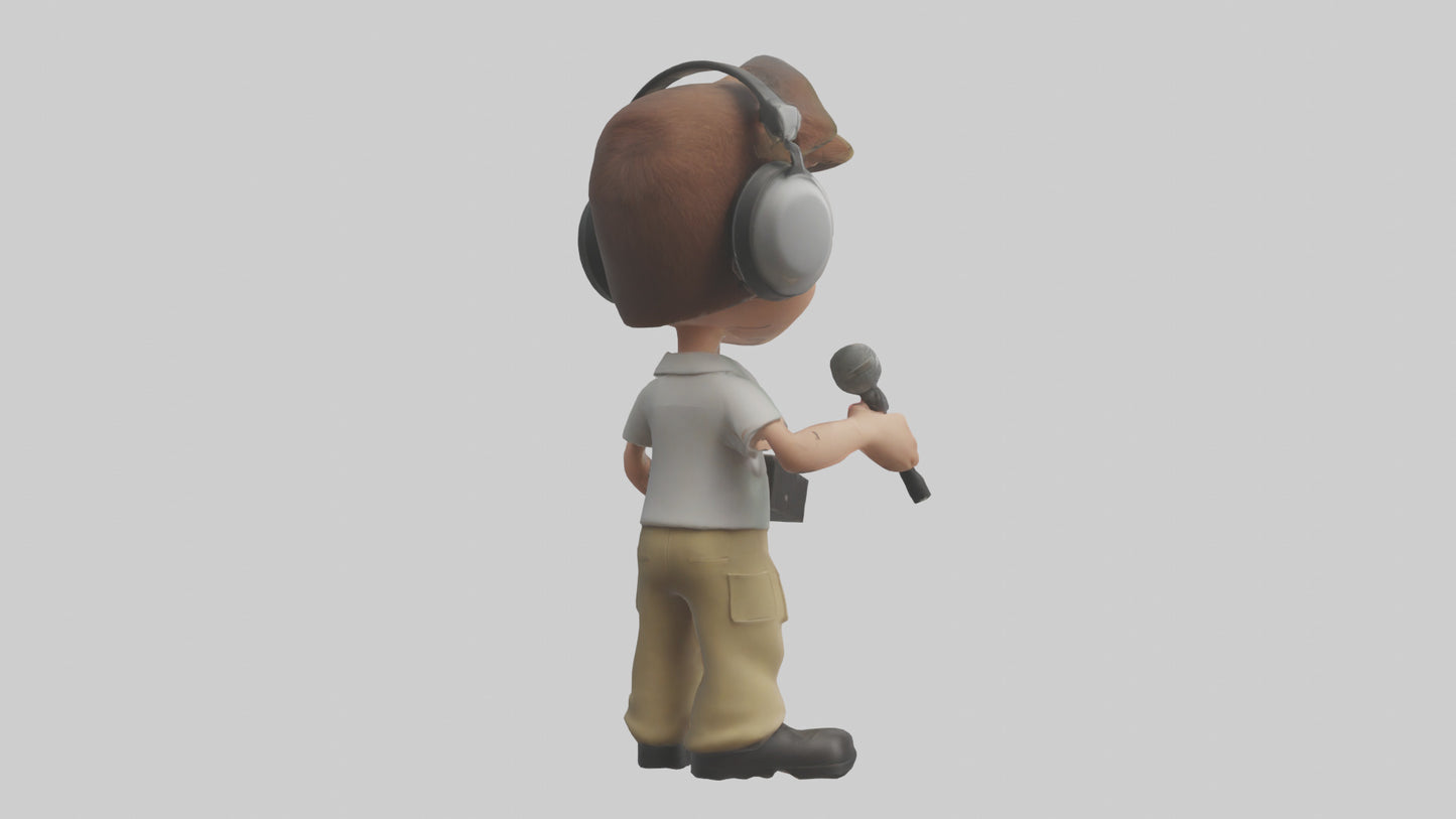 Cartoon Sound Technician model 3D model