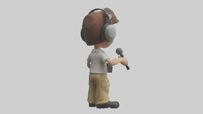 Cartoon Sound Technician model 3D model