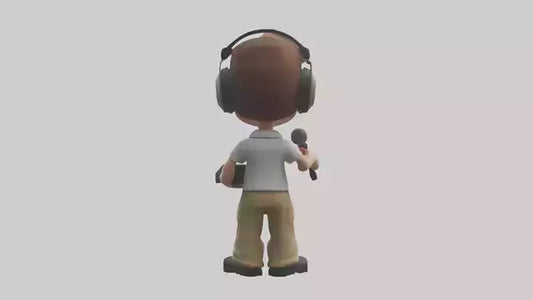 Cartoon Sound Technician model 3D model