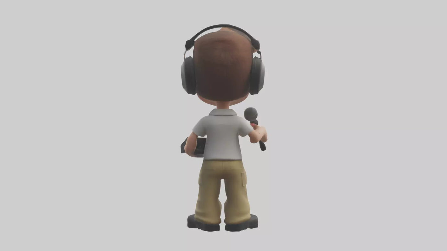 Cartoon Sound Technician model 3D model