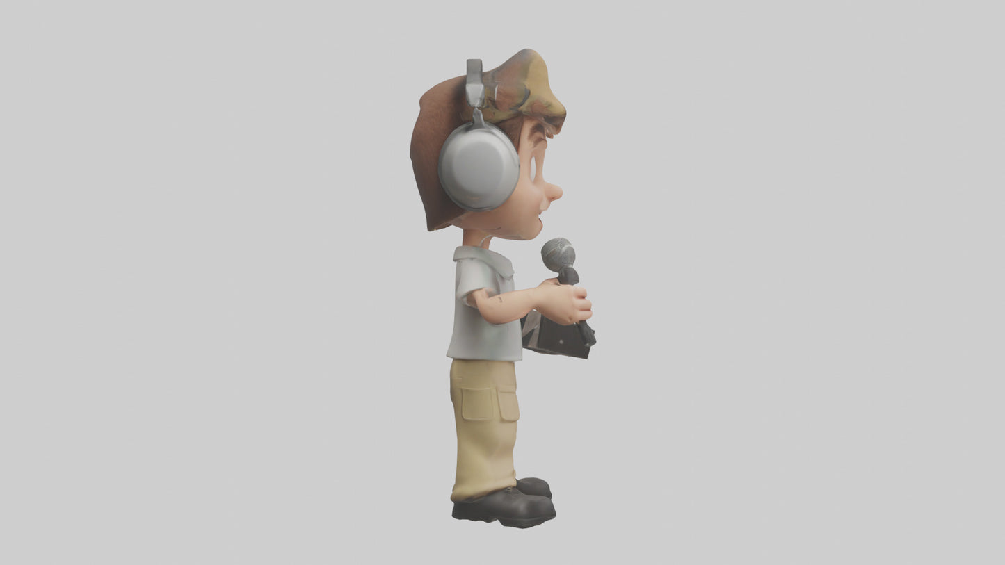 Cartoon Sound Technician model 3D model