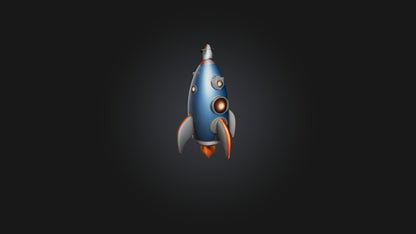 Cartoon Space Rocket 3D model