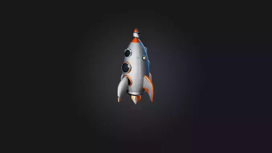 Cartoon Space Rocket 3D model